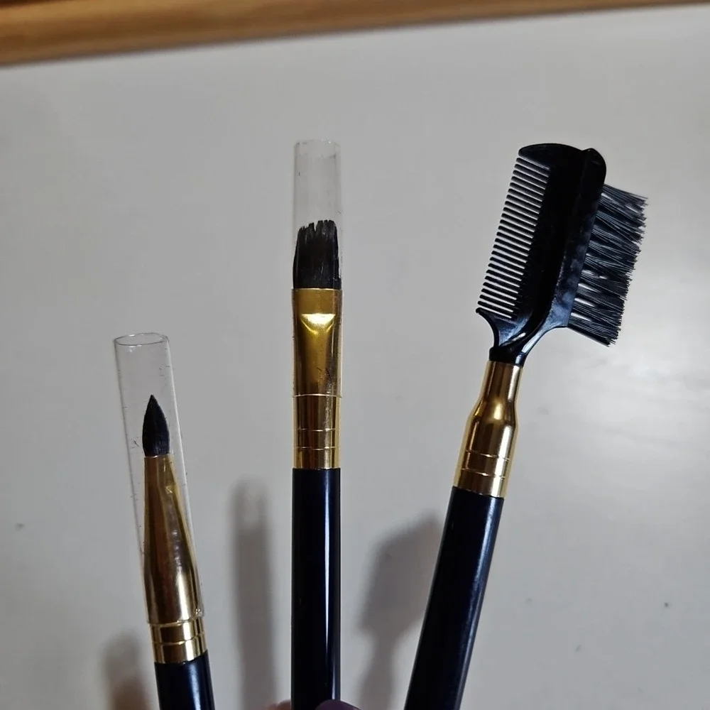 AVON Elegant *NOS* Brush Collection VINTAGE 5-Piece Set 1999 Flip Pouch NEW wBox